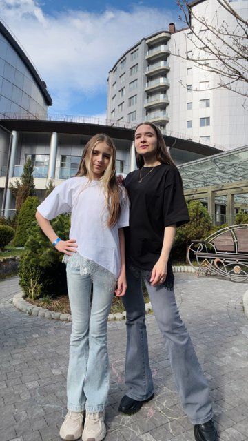 Дитяча футболка оверсайз з мереживом - 116, білий 7761 фото