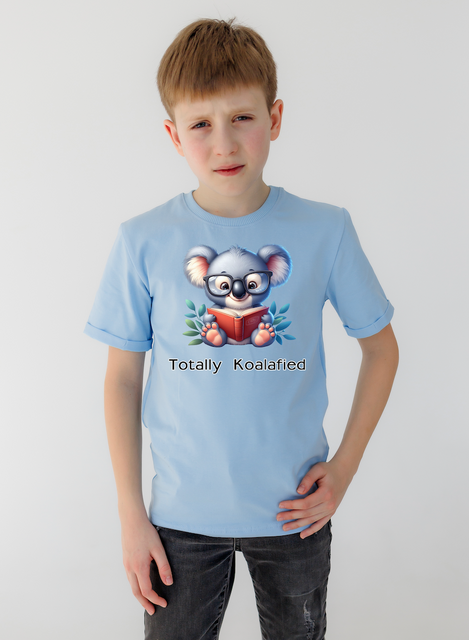 Дитяча футболка "Totally Koalafied" - 80, блакитний 3197 фото
