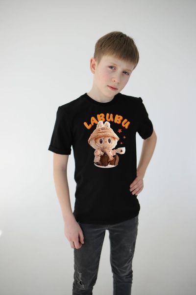 Дитяча футболка Labubu - 110, білий 4989 фото