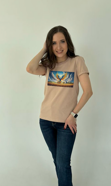 Жіноча футболка "Український Фенікс" - XS, блакитний 2635 фото